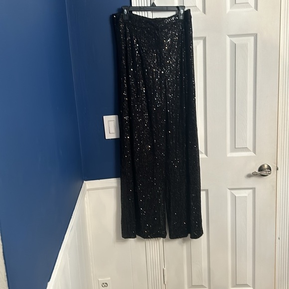 NWT WAYF Encore Wide Leg Sequin Pants - Picture 5 of 7